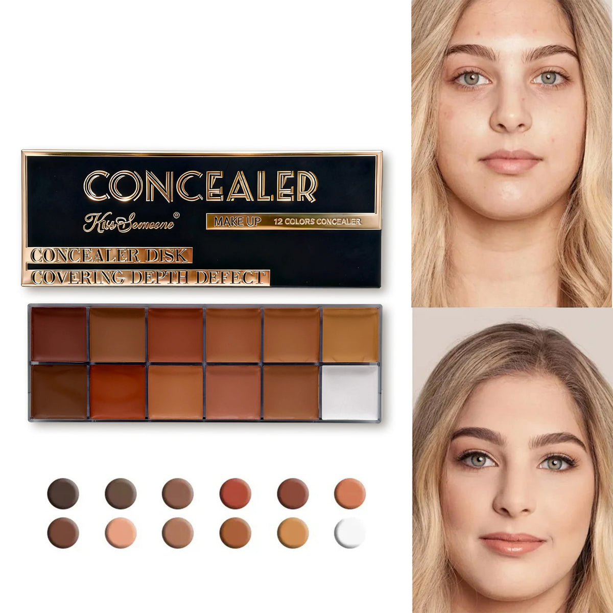 12-Shade Complexion & Concealer Palette - Harmozin image 6
