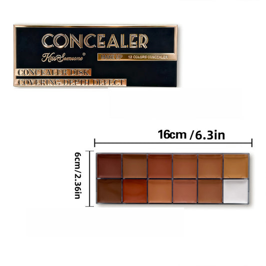 12-Shade Complexion & Concealer Palette - Harmozin image 2