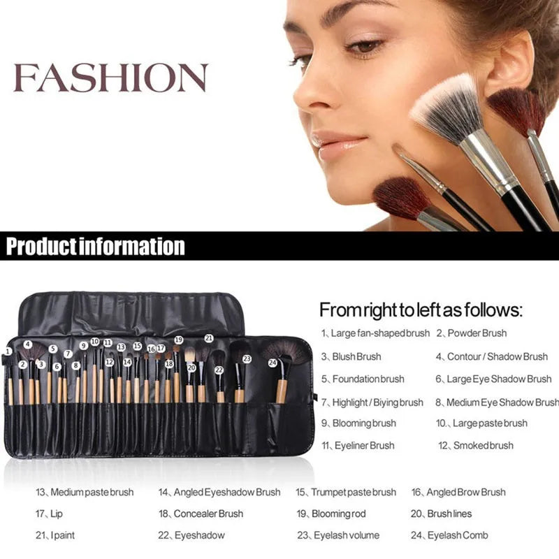Pro Makeup Brush Collection – 24 Piece - Harmozin image 6